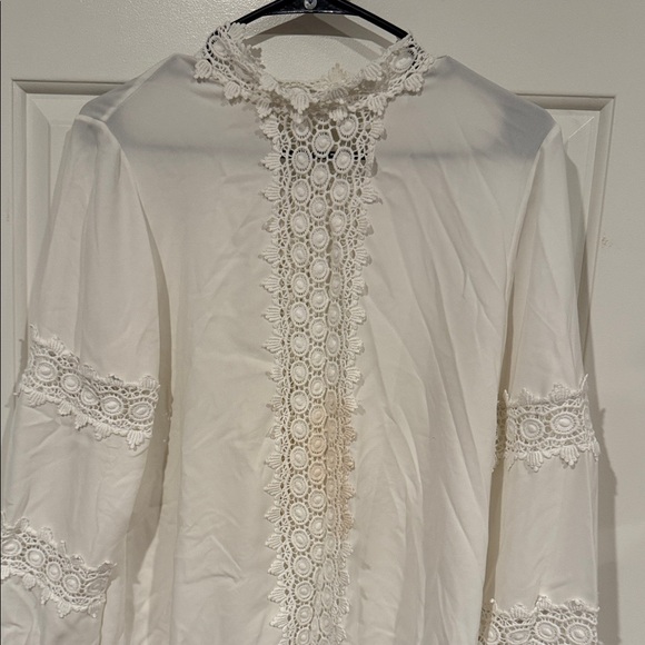 Anne Fontaine White Lace Blouse - Picture 3 of 10